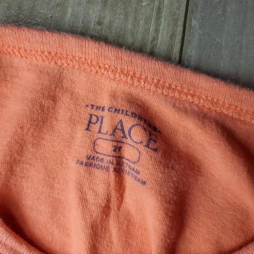 The Children's Place Toddler Boy Size 2T Orange Monster Truck Cotton T-Shirt EUC